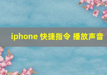 iphone 快捷指令 播放声音